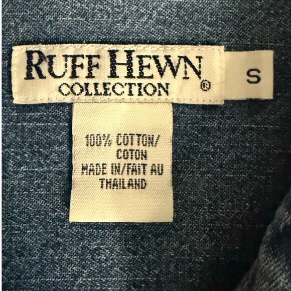 Vintage 90's Jean Shirt Button Down 100% Cotton Women's Small - Picture 4 of 8
